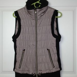 Calvin Klein Taupe Black Performance Puffer Vest M
